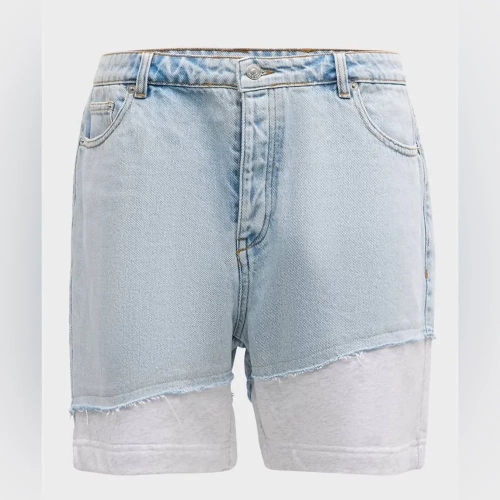 NWT SER.O.YA Men's Tyson Denim and Terry Shorts Size 36 in Skylight‎ - Picture 11 of 11